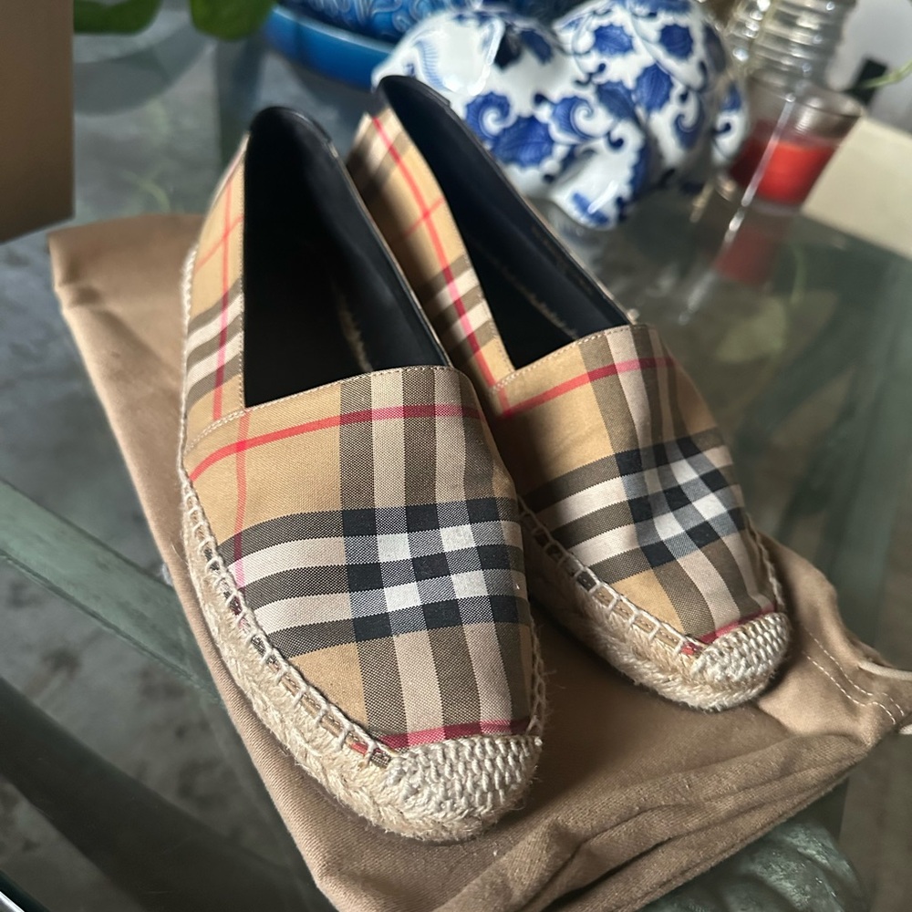Burberry Checkered Slip-On Shoes